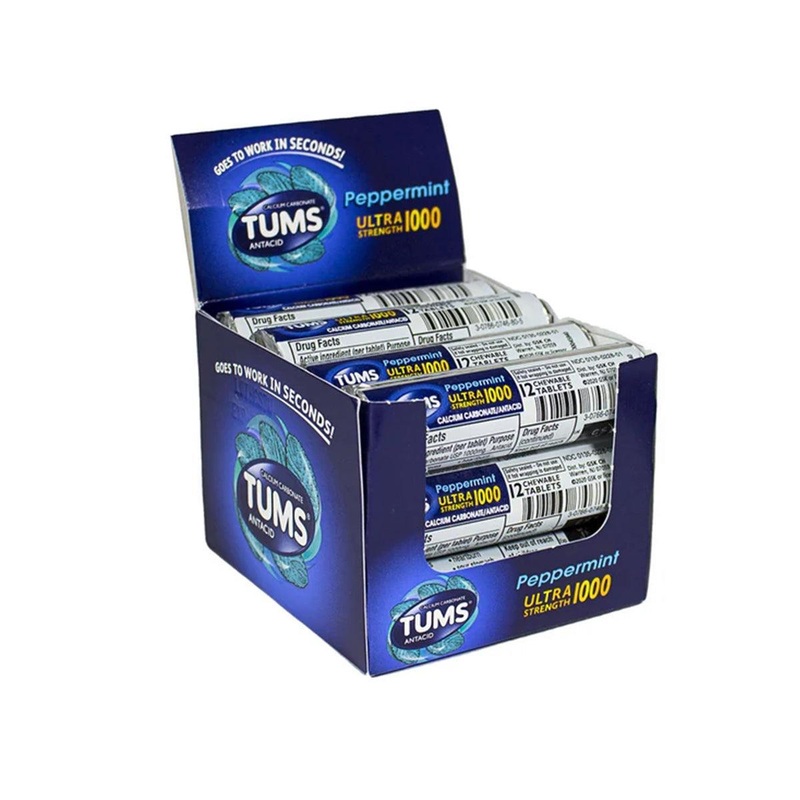 Tums Ultra Strength Peppermint Tablets