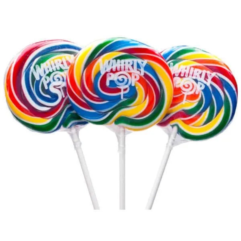 Whirly Pop 1.5-Ounce Swirl Suckers – Rainbow: 48-Piece Case
