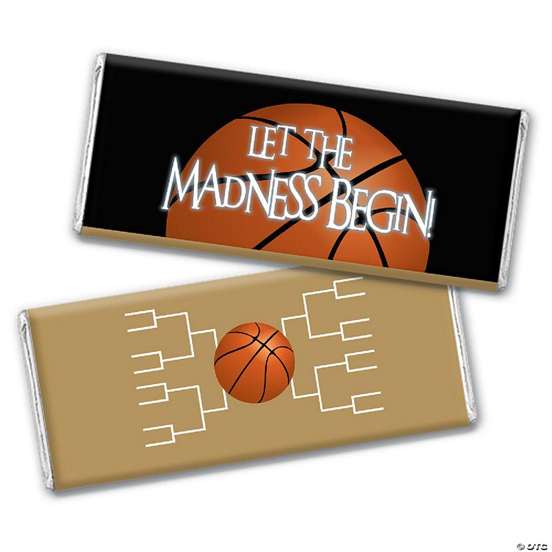12ct Basketball Party Candy Favors Chocolate Bars Let the Madness Begin  – Gold
