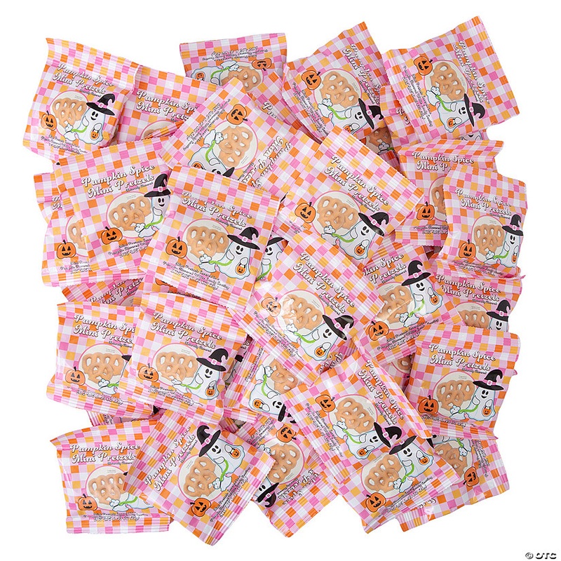 26.5 oz. Halloween Pumpkin Spice-Flavored Mini Pretzel Bags  50 Pc.