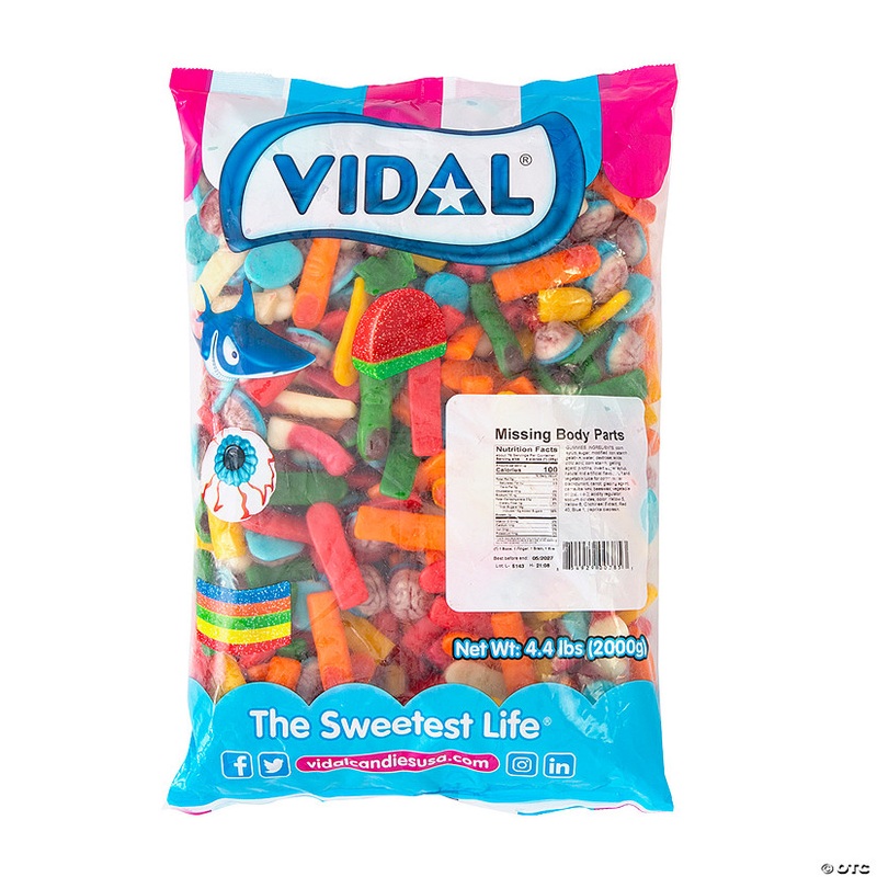 4.4 lbs. Vidal Missing Body Parts Gummy Candy Variety Mix  432 Pc.