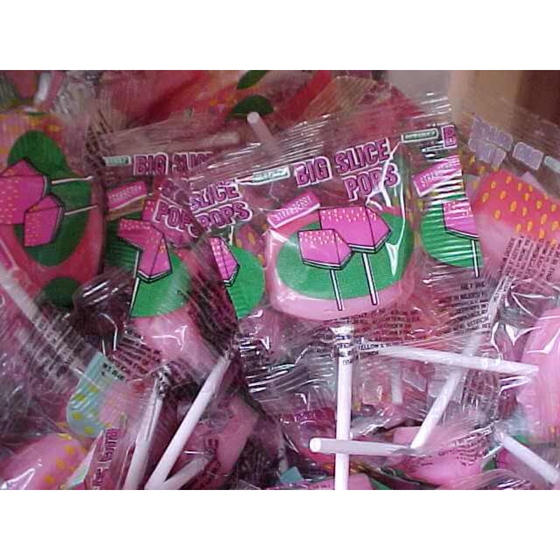 Alberts Big Slice Pops Strawberry 48ct