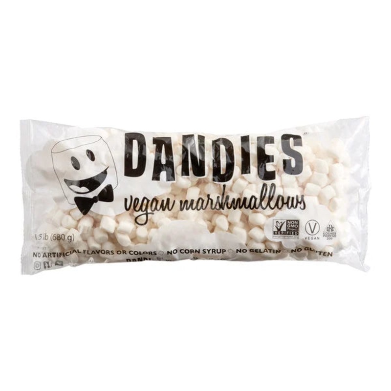 Dandies Vegan Mini White Marshmallows: 15LB Case
