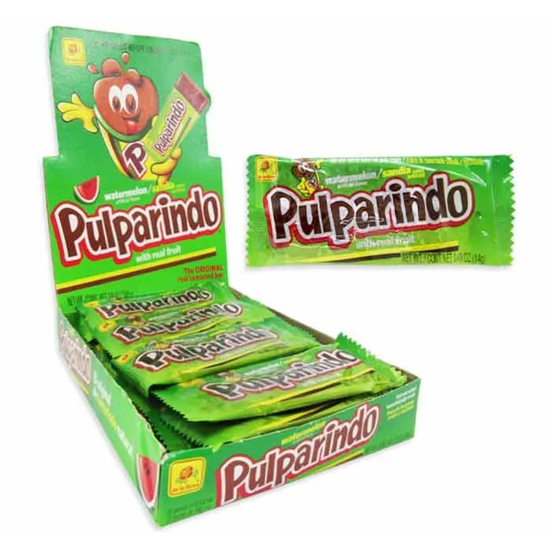 De La Rosa Watermelon Pulparindo Candy: 20-Piece Box
