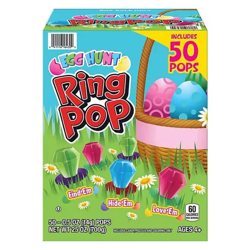 Easter Egg Hunt Ring Pops: 50-Piece Box