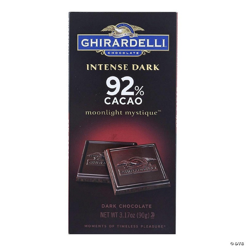 Ghirardelli 92% Cacao Moonlight Mystique Intense Dark Chocolate 3.17 oz (Pack of 12)