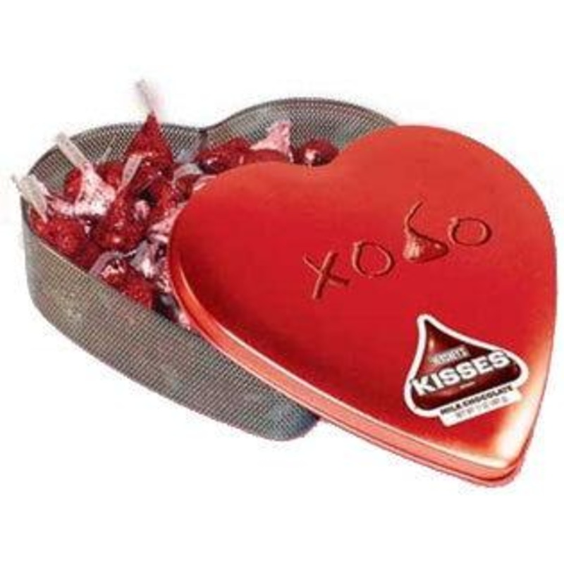 Hersheys Kisses Heart Shaped Tin