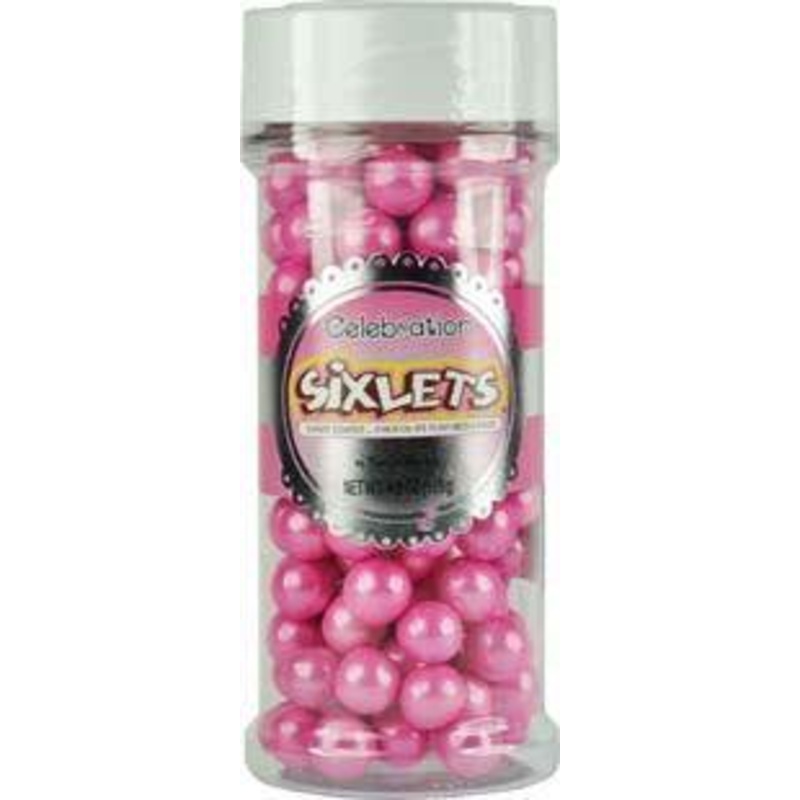 Shimmer Bright Pink Sixlets Jars