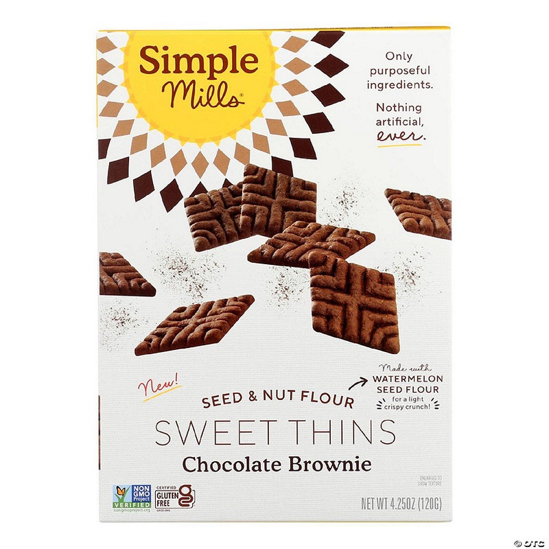 Simple Mills – Sweet Thins Chocolate Brownie – Case of 6-4.25 OZ