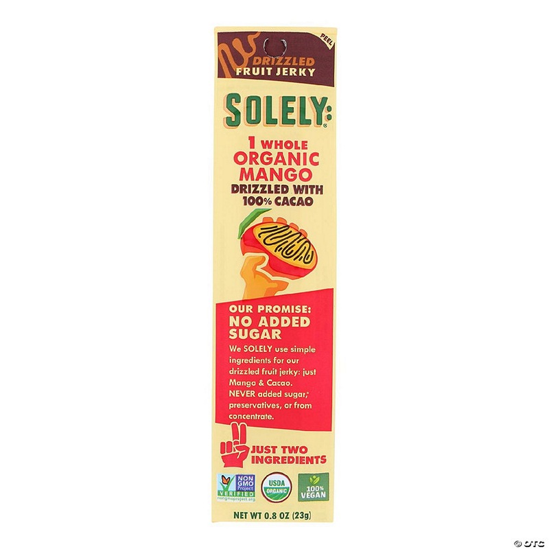Solely – Fruit Jrky Mango Cacao – Case of 12-.8 OZ