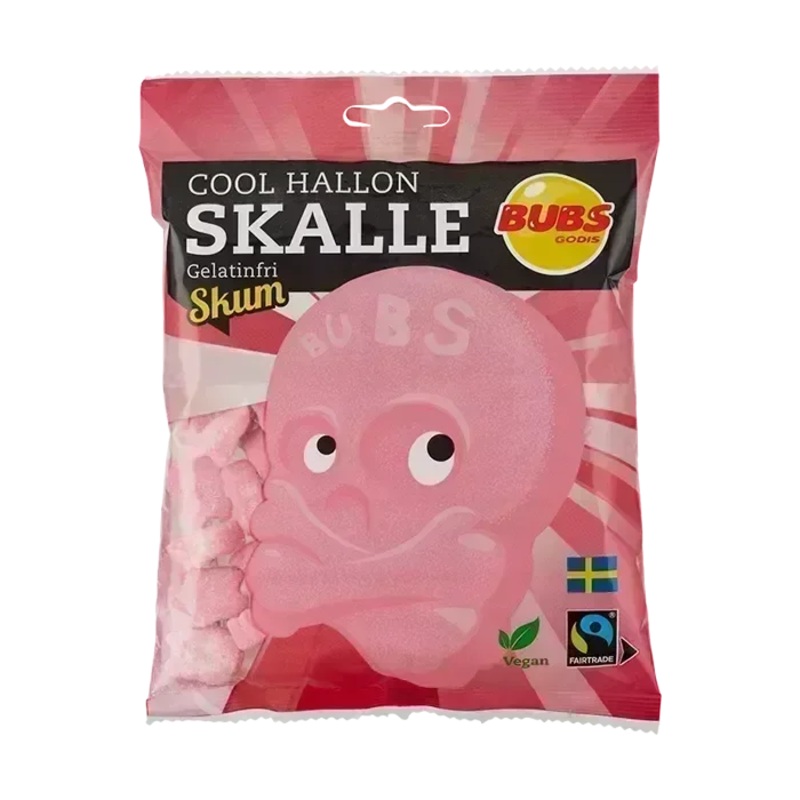 Bubs Godis Raspberry Sour Skulls: 12-Piece Case