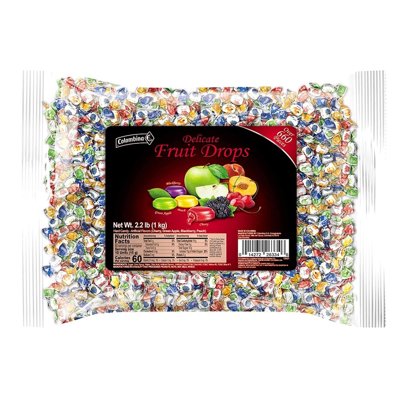 Colombina Mini Fruit Filled Hard Candy – 2.2 LB Bulk Bag