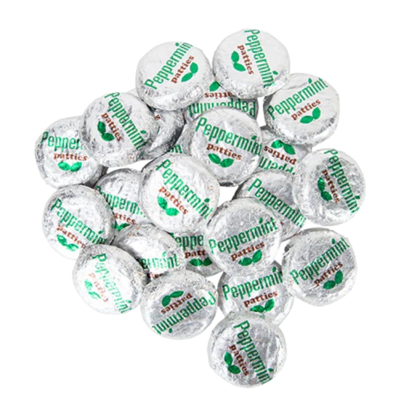 Foil Wrapped Peppermint Patties – 3 LB Bulk Bag