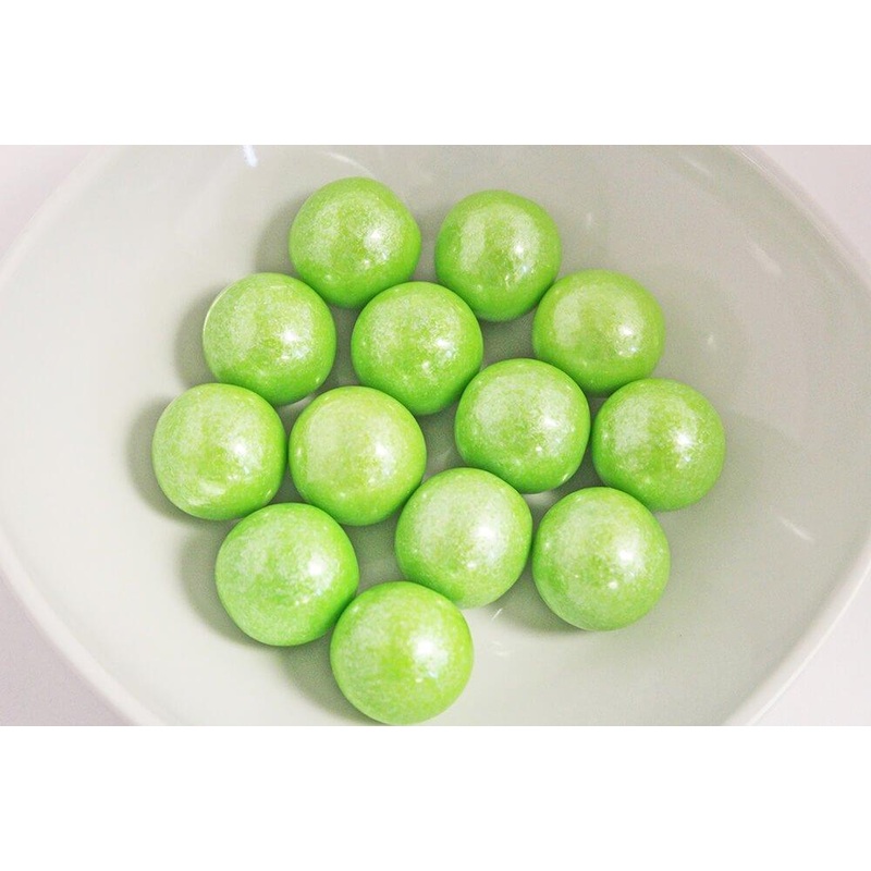 GUMBALLS 1″ SHIMMER LIME GREEN