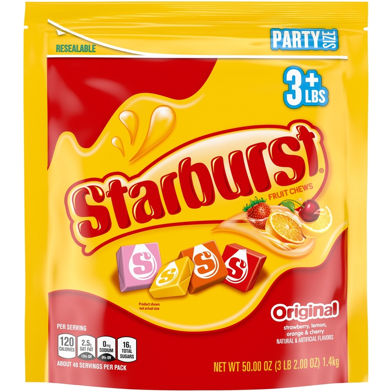 Starburst Fruit Chews Original Fruit Party Size – 50-oz. Resealable Bag