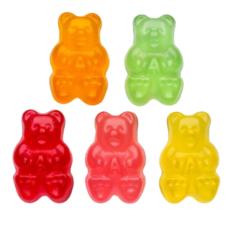 5 Natural Flavor Gummi Bears Candy – Bulk Bags
