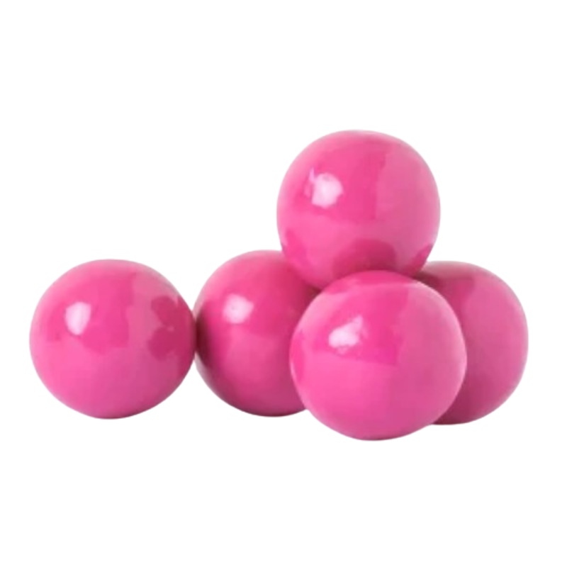 All City Candy 1″ Bright Pink Gumballs Bubble Gum Flavor 3 lb. Bulk Bag