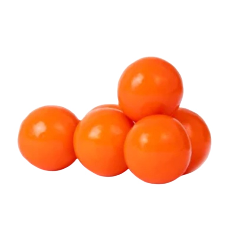 All City Candy 1″ Orange Gumballs Orange Flavor 3 lb. Bulk Bag