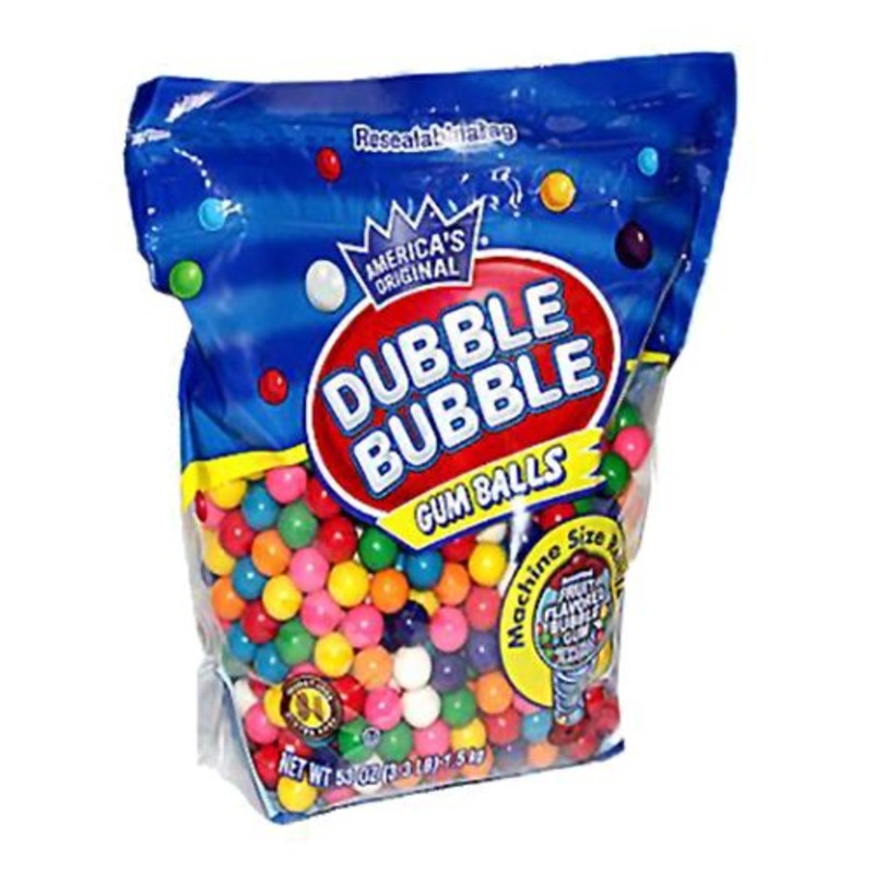 Dubble Bubble Gumballs Machine Size Refills – 3.3 LB Bulk Bag