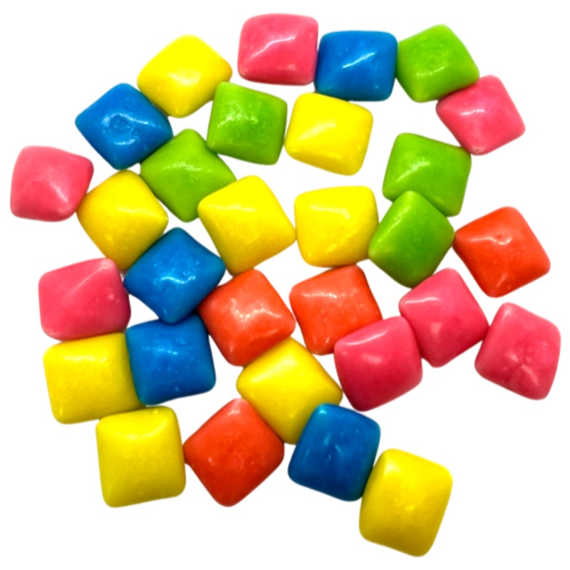 Dubble Bubble Tropical Fruit Chewing Gum Tablets 3 lb Bulk Bag
