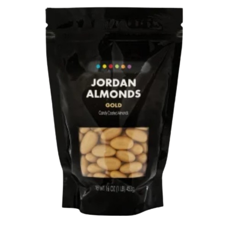 Gold Jordan Almonds 1 lb. Bulk Bag