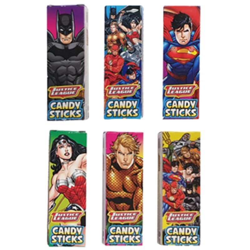Justice League Mini Candy Stick Boxes 1 lb Bulk Bag
