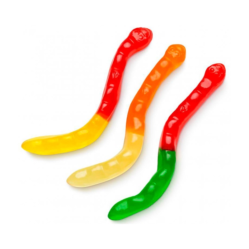 Large Assorted Wild Fruit Gummi Worms Bulk Bags