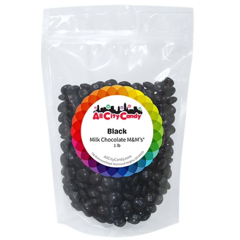 M&M Milk Chocolate Black 1 lb. Bulk Bag