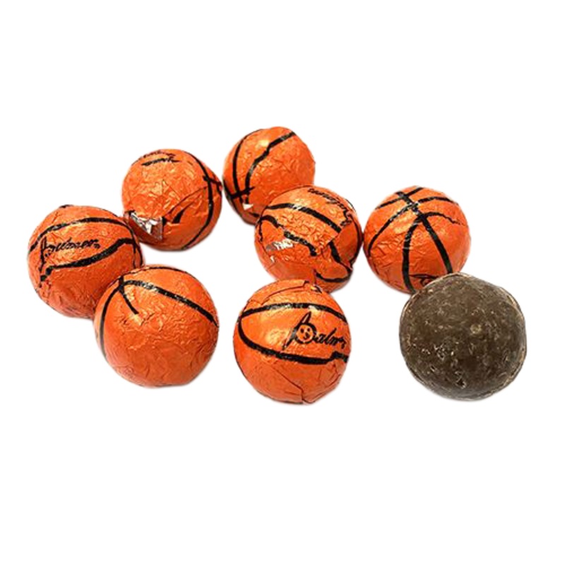 Palmer Chocolate Flavored Foil Wrapped Basketballs – 3 LB Bulk Bag
