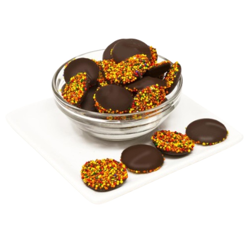 Reppert’s Dark Chocolate Fall Nonpareils – Bulk Bags