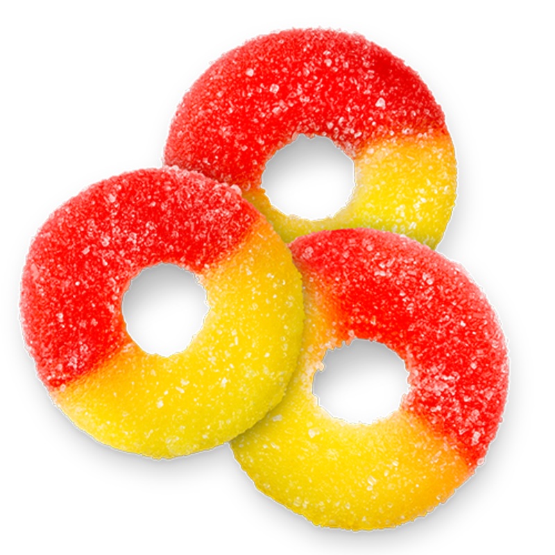 Strawberry Banana Gummi Rings – Bulk Bags
