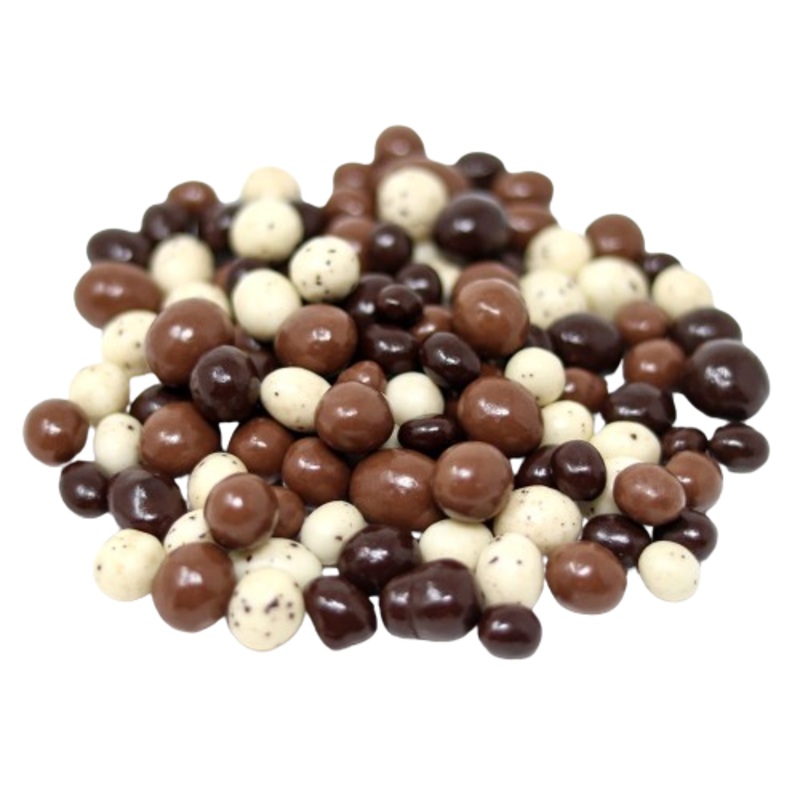 Tri-Color Chocolate Covered Coffee Beans – Bulk Bags