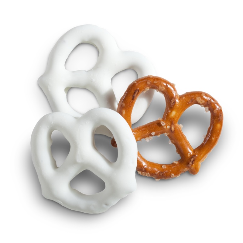 White Frosted Pretzels Bulk Bags