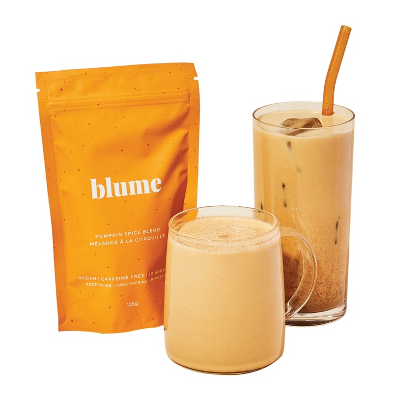 Blume Pumpkin Spice Latte – Superfoods Powdered Latte – Syrup Free, Organic & Vegan Latte – 30 Servings (125G)