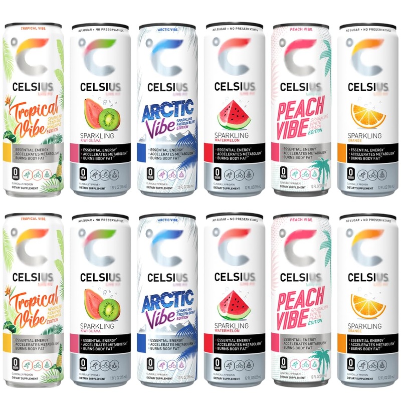 Energy Drink 6-Flavor Variety Pack, Zero Sugar, 12Oz. 12 Pack