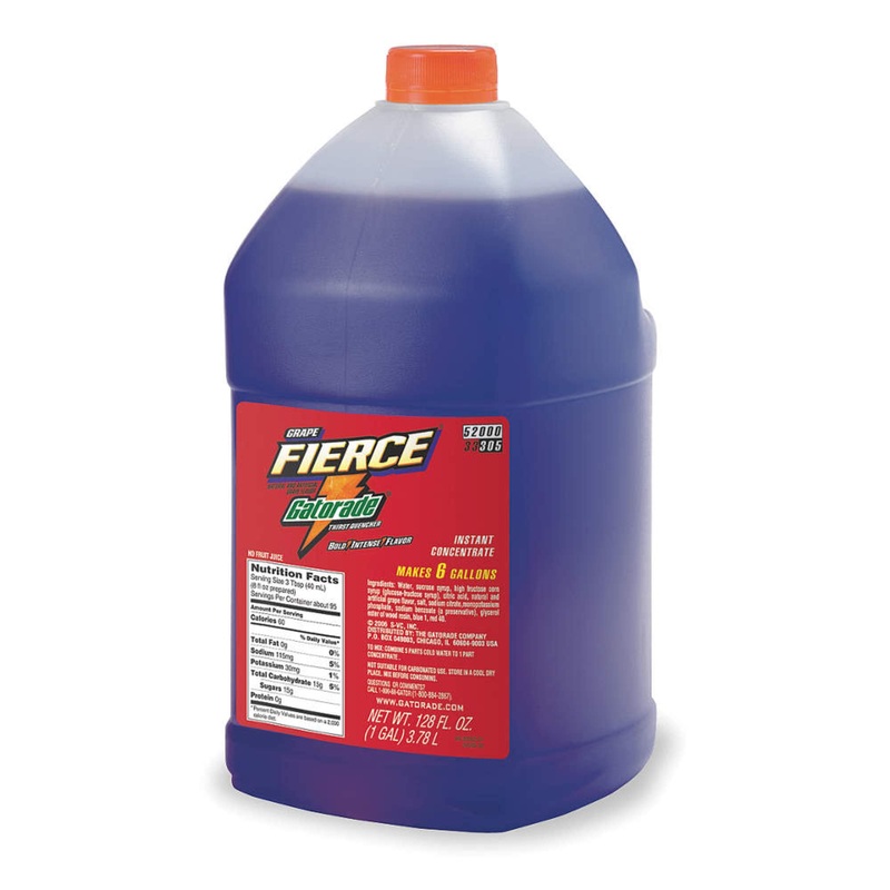 Gatorade 1 Gallon Liquid Concentrate Bottle Fierce Grape Electrolyte Drink – Yields 6 Gallons (4 Each Per Case)