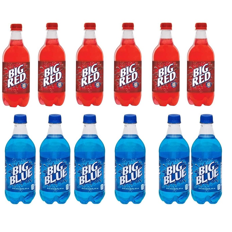 Generic Big Red Big Blue 20 oz Variety Pack – 12 Bottles, Perfect for Parties and Events, Refreshing Soft Drink Options