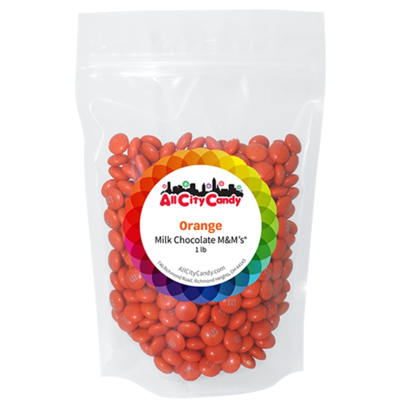 M&M Milk Chocolate Orange 1 lb. Bulk Bag