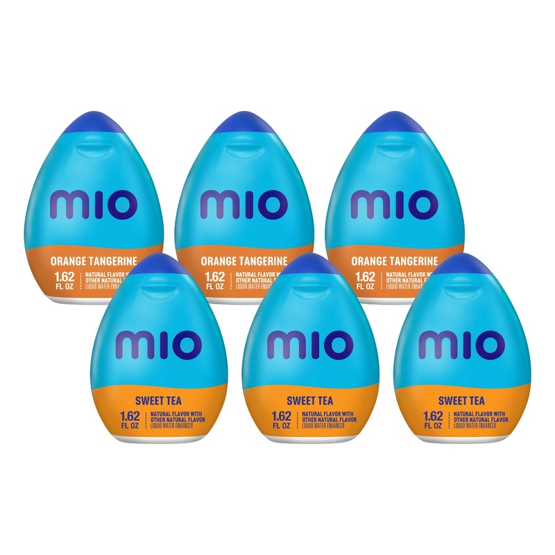 Mio Water Enhancement Variety Pack Includes 3 Orange Tangerine And 3 Sweet Tea 1.62 Fl Oz Each (Pack Of 6)