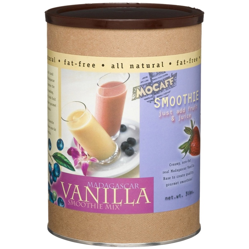 Mocafe Vanilla Smoothie Mix, Madagascar Powder For Fruit Smoothies And Blended Ice Drinks, 3Lb Tin Can