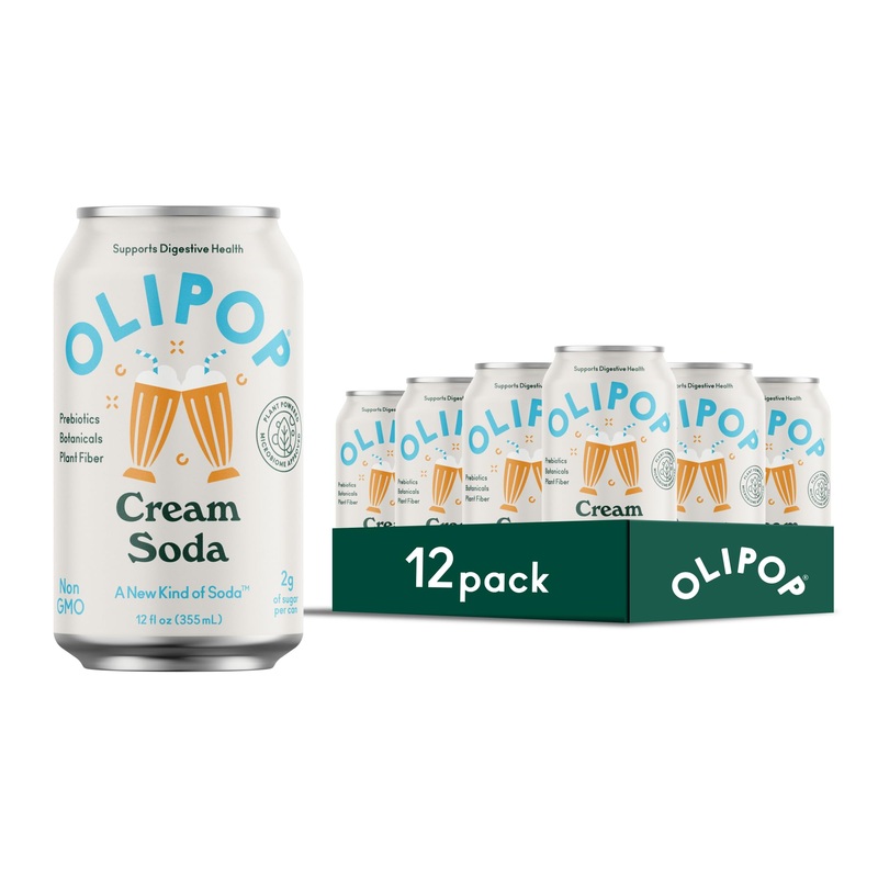 Olipop Prebiotic Soda Pop, Vegan, Gmo Free, 12Oz (12-Cans)