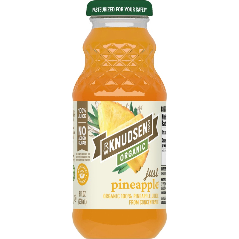 R.W. Knudsen Organic Just Pineapple Juice, 8 Fl Oz (12 Pack)