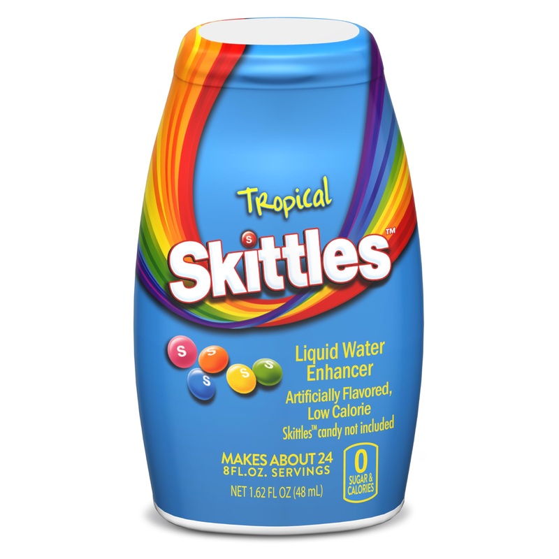 SINGLES TO GO! Skittles Singles To Go Liquid Water Enhancer, 1.62 Fl Oz, Low Calorie, Zero Sugar Drink Mix, Tropical Flavor