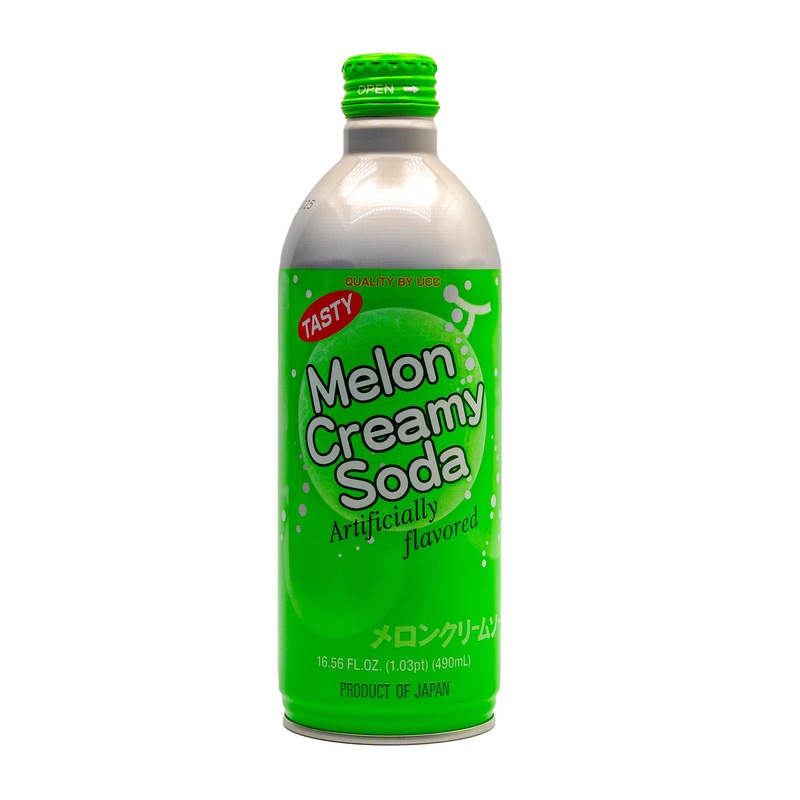 Ucc Melon Creamy Soda – Ready To Drink Melon Soda, Convenient Bottled Drink, 16.57Oz Each (Pack Of 24), Carbonated Drink, Artifi
