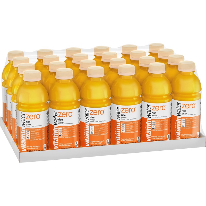 Vitaminwater Zero Rise, Electrolyte Enhanced Water W/ Vitamins, Orange Drinks, 20 Fl Oz, 24 Pack