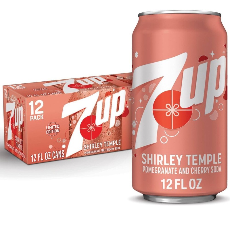 7Up Shirley Temple, Pomegranate And Cherry Flavored Soda Pop 12 Fl Oz Cans, 12 Pack – Limited Edition