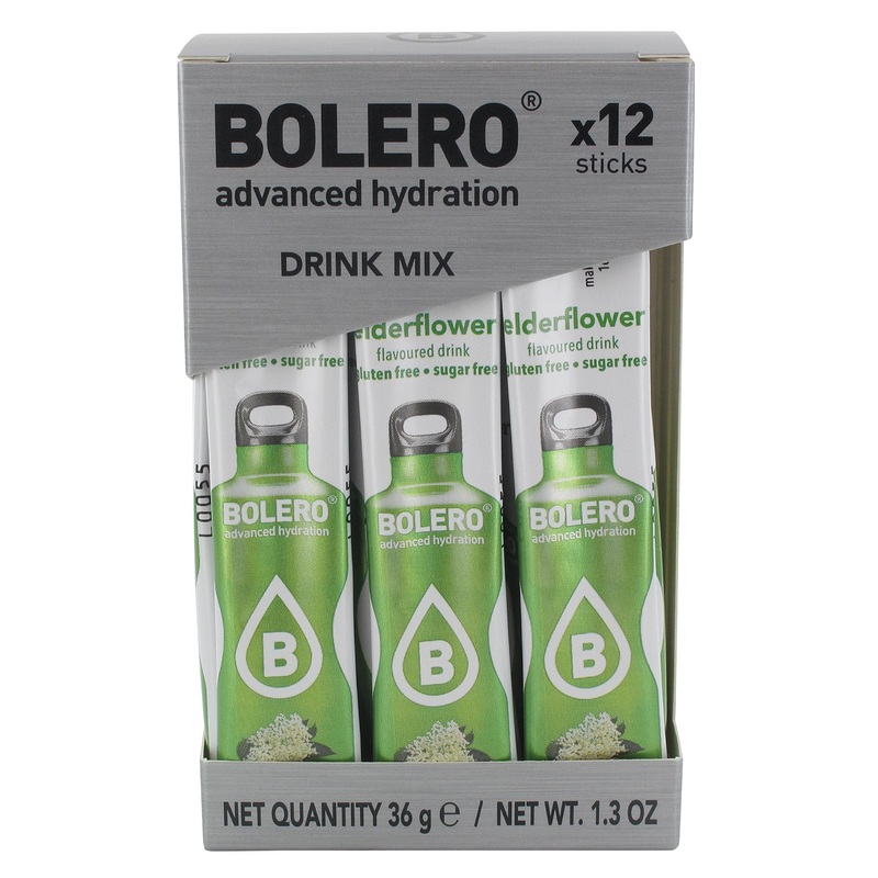 Bolero- Sugar Free Drink Mix Packets Elderflower Fruit Flavors | Powdered Flavored Water Packets | 36 Singles Sticks On The Go P