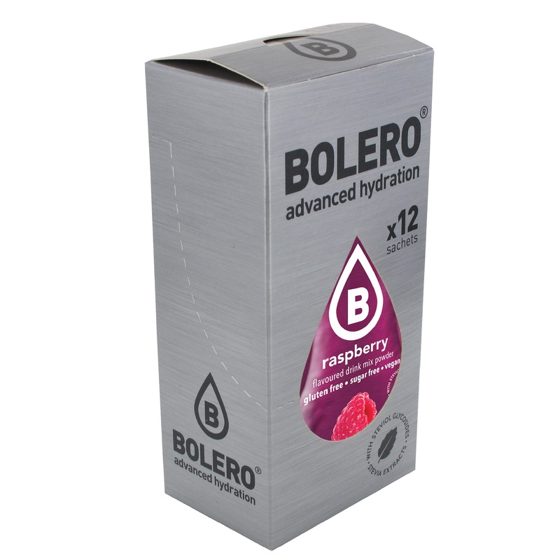 Bolero- Sugar Free Drink Mix Packets Raspberry Fruit Flavors | Powdered Flavored Water Packets | 36 Small Sachet On The Go Packe