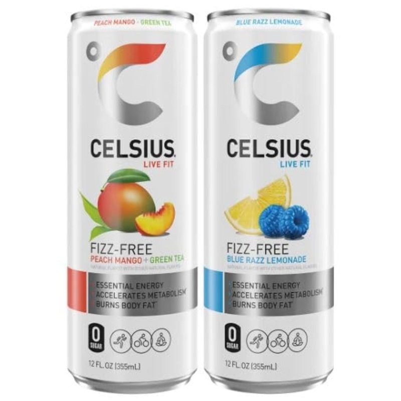 Celsius-Fizz Free Energy Drink, Variety Pack, 12 Fl Oz Cans, (10 Pack)