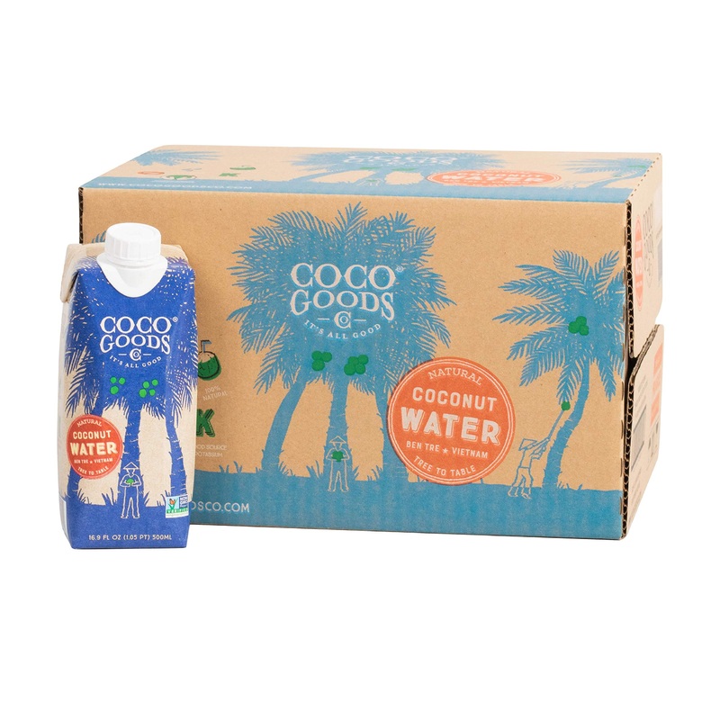 Cocogoodsco Vietnam Single-Origin 100% Natural Coconut Water, Non-Gmo, Never From Concentrate (16.9 Fl. Oz, 12 Pack)
